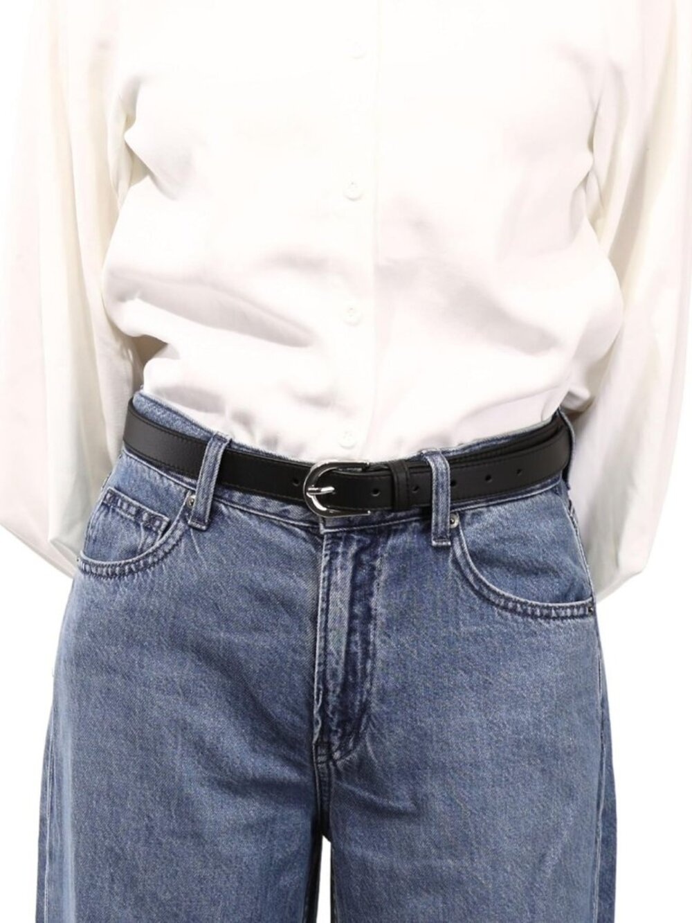 Stylish Women's Genuine Italian Leather Belt - Elegant Design, Made in France - Picture 4 of 8